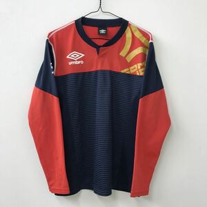 SK286 スポーツウェア　長袖　UMBRO 紺 オレンジ　L