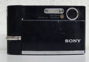 レトロ デジタル カメラ ＊SONY ソニー ＊Cyber Shot DSC-T30 ＊3.5-4.3/6.33-19.0 ＊ブラック系 ＊ジャンク品 ＊コンパクトカメラ