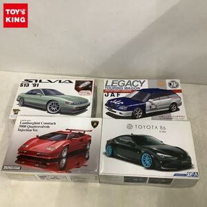 1円〜 フジミ 1/24 レガシィ ツーリングワゴン JAFサービスカー、アオシマ 1/24 S13 シルビア 後期型 エンジン付 他