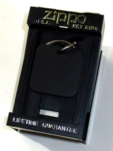 ジッポースクエアキーリング/ZIPPO SQUARE KEY RING★BLACKPLN #5580☆希少