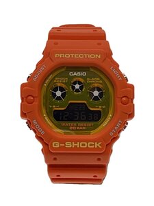 CASIO◆クォーツ腕時計_G-SHOCK/デジタル/セラミック/BLK/ORN