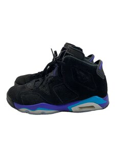 NIKE◆Air Jordan 6 Retro Aqua/24.5cm/ブラック/384665-004