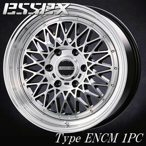 送料無料 200系ハイエース ESSEX エセックス ENCM 1PC ブラックポリッシュ 7.5J +42 225/45R18 タイヤ ホイール4本セット