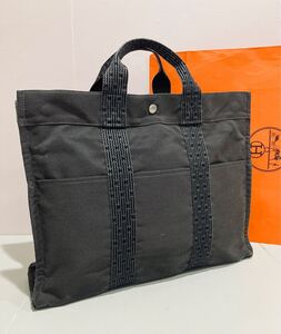 HERMES ● 超美品 トートバッグ エールライン MM ハンドバッグ エルメス バック グレー