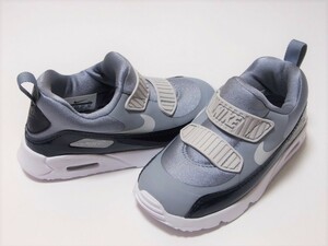 NIKE AIR MAX TINY 90 TD グレー ネイビー 15cm ナイキ エアマックス タイニー エアマックス90 キッズ スリッポン 881924-401