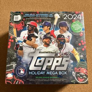 ★送料無料★2024 topps Holiday Mega box 大谷翔平　MLB Autoサインrelicレリックどちらか確定ボックス　未開封　1箱　ohtani shohei