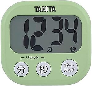 タニタ キッチン タイマー マグネット付き 大画面 100分 グリーン TD-384 GR でか見えタイマー