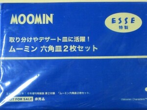 ESSE　MOOMIN　ムーミン　取り分けやデザート皿に活躍　ムーミン六角皿２枚セット