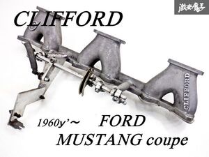 希少!! CLIFFORD クリフォード FORD フォード 1960y’～ マスタング 直列6気筒 WEBER キャブ用 インテークマニホールド インマニ 棚16G