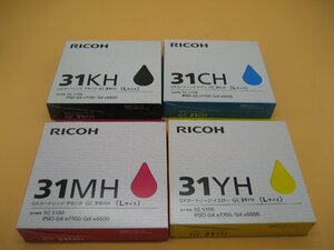 新品・開封品◎RICOH リコー◎純正インク◎「4色セット」◎GXカートリッジ◎GC31KH GC31CH GC31MH GC31YH　K3805