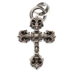 CHROME HEARTS (クロムハーツ) FILIG CROSS-XSM W BALE フィリグリークロスXSベイル Wベイル シルバーネックレストップ シルバー