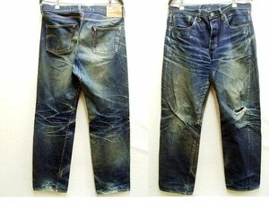 即決[W36]LVC サンプル級の鬼ヒゲ 55501-0017 旧日本製 リジッド 501XX ビンテージ復刻 LEVI’S VINTAGE CLOTHING デニム パンツ■155