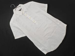 BANANA REPUBLIC バナナリパブリック リネン混 ハーフボタン シャツ sizeS/白 ■◆ ☆ eed0 メンズ