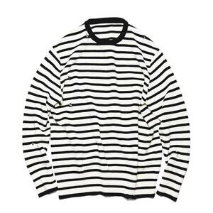 uniform experiment ユニフォーム エクスペリメント (UE-178088) BORDER DAMAGED CREW NECK KNIT ボーダーダメージニット 定価27000円＋税