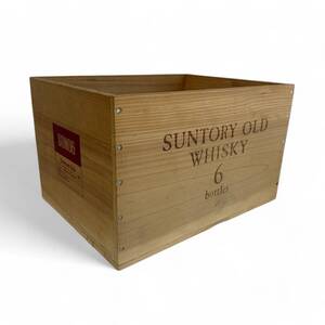 S7-110 SUNTORY OLD WHISKY 木箱 サントリー ウイスキー オールド ボックス ケース インテリア ボトルケース 小物入れ