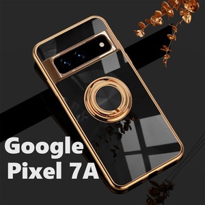 Pixel 7a スマホケース リング付き ブラック