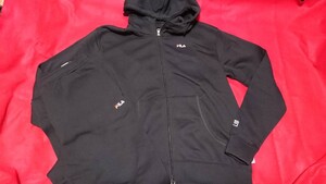 【新品】FILA　裏起毛トレーニングウエア　パーカー　上下　L　黒