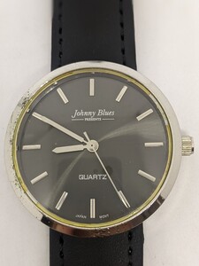 Johnny Blues アナログ腕時計 クォーツ 3針 電池交換済 新品革ベルト 中古動作品 185 10