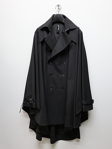 Ground Y・グラウンドワイ/T/W GABARDINE JUMBO CAPE CLOAK/BLK・3