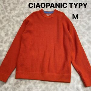 【送料無料】CIAOPANIC TYPY チャオパニック ニットセーター 長袖 プルオーバー メンズＭ　ユニセックス ワッフル