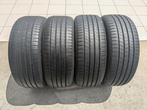 215/45R18 4本 21年製 バリ山 ダンロップ ルマン アルファード プリウス ノア ヴォクシー セレナ ステップワゴン DUNLOP LEMANS V スポンジ