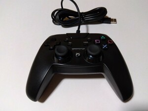 PS4 PS3 互換品 ワイヤード コントローラー 黒 ブラック 有線