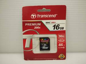 未開封品・未使用品　SDHCカード　16GB　Transcend　PREMIUM　メモリーカード　SDカード