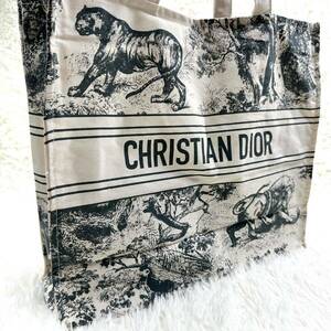 1円 新品未使用 Christain Dior クリスチャン ディオール トワル ドゥ ジュイ トートバッグ ブックトート ミディアム ネイビー 