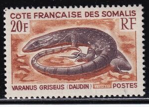 ak1353 フランス領ソマリーコースト 1967 トカゲ #309