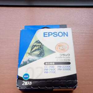 新品未開封 EPSON エプソン IC1BK02W 純正インクカートリッジ　ブラック　2個入り　送料２２０円～