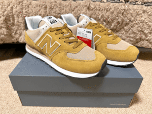 送料無料 国内正規品 New Balance U574OS2 US10 28cm マスタード×ブラウン×オフホワイト M574限定モデル 新品 NB スエード スニーカー