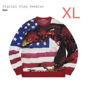 Supreme Digital Flag Sweater シュプリーム デジタル フラッグセーター サイズ XL カラー Red レッド 新品 未使用