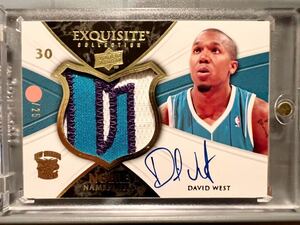 最高級25限定 Auto Patch Upper Deck Exquisite David West デイビッド・ウェスト NBA サイン Panini Warriors ウォリアーズ 優勝 All-Star