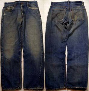 t854/LEVIS505ビッグE☆ヴィンテージ☆色落ち抜群 レア！赤耳付き