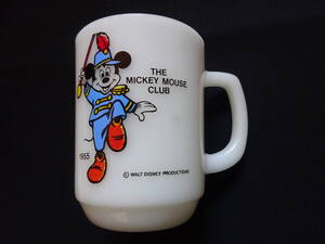 アンカーホッキング マグカップ 「ミッキーマウス MICKEY MOUSE CLUB 1955」 #2 ANCHOR HORCKING FIRE-KING PEPSIコレクターシリーズ