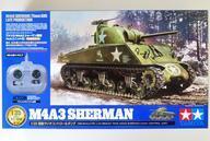 中古ラジコン 1/35 アメリカ M4A3 シャーマン戦車 4chユニット付き 「RCタンクシリー