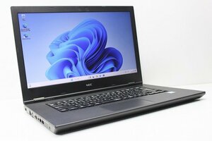 1円スタート ノートパソコン Windows11 NEC VersaPro VKL21A 大画面 15.6インチ 第8世代 Core i3 SSD256GB メモリ4GB DVDドライブ