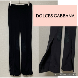 iq24 DOLCE&GABBANA/希少スウェードパッチスラックス/Italy