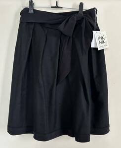【新品】MICHEL KLEIN ミッシェルクラン★黒 ウール フレアスカート★38サイズ／Mサイズ