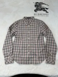 【使用感あり】BURBERRY バーバリー　ノバチェック　yシャツサイズ160A