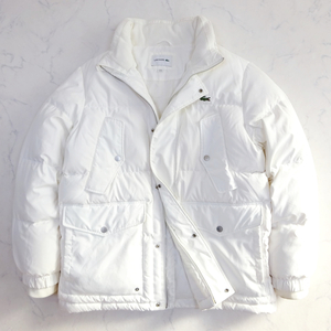 LACOSTE DOWN JACKET ラコステ 肉厚 ダウンジャケット ホワイト FR 52 US M/L JP LL相当 ラコステジャパン