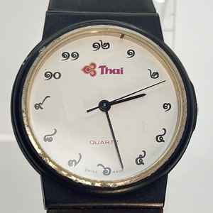 不動品 タイ空港 ロゴ タイ文字 腕時計 中古 現状品 ジャンク 3針