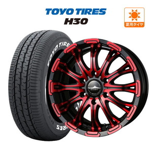 200系 ハイエース ホイール 4本 BADX ロクサーニ バトルシップ Limited Red TOYO H30 215/60R17