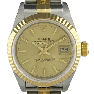 ロレックス ROLEX デイトジャスト 69173 腕時計 SS YG 自動巻き シャンパンゴールド レディース 【中古】