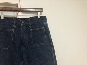 70s80s ヴィンテージMADE IN JAPAN日本製ビッグジョンBIGJOHN昭和期デニムパンツ表記W32L32実測W80cmL78cm TALONセミオートマ