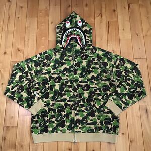 ★ムック限定★ ファイヤーカモ シャーク パーカー Lサイズ shark full zip hoodie a bathing ape bape fire camo green エイプ ベイプ 099