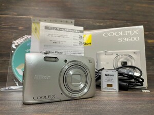 Nikon ニコン COOLPIX クールピクス S3600 コンパクトデジタルカメラ 元箱付き #20