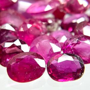 1円〜!!〔天然ルビーおまとめ55ct〕j 約11g ルース 裸石 宝石 ジュエリー jewelry ruby corundum コランダム 紅玉 w3め13