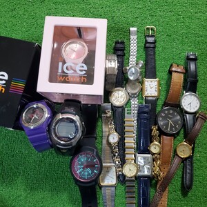 DIESEL ディーゼル CASIO カシオ G-SHOCK Baby-G SEIKO セイコー TIMEX ALBA ice watch 等 腕時計 15本以上 まとめ売り 時計 大量 メンズ