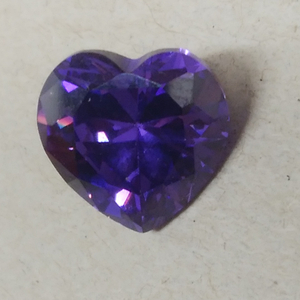 [10.23 ct] 合成パープルサファイア ハートカット ルース 宝石 ジュエリー